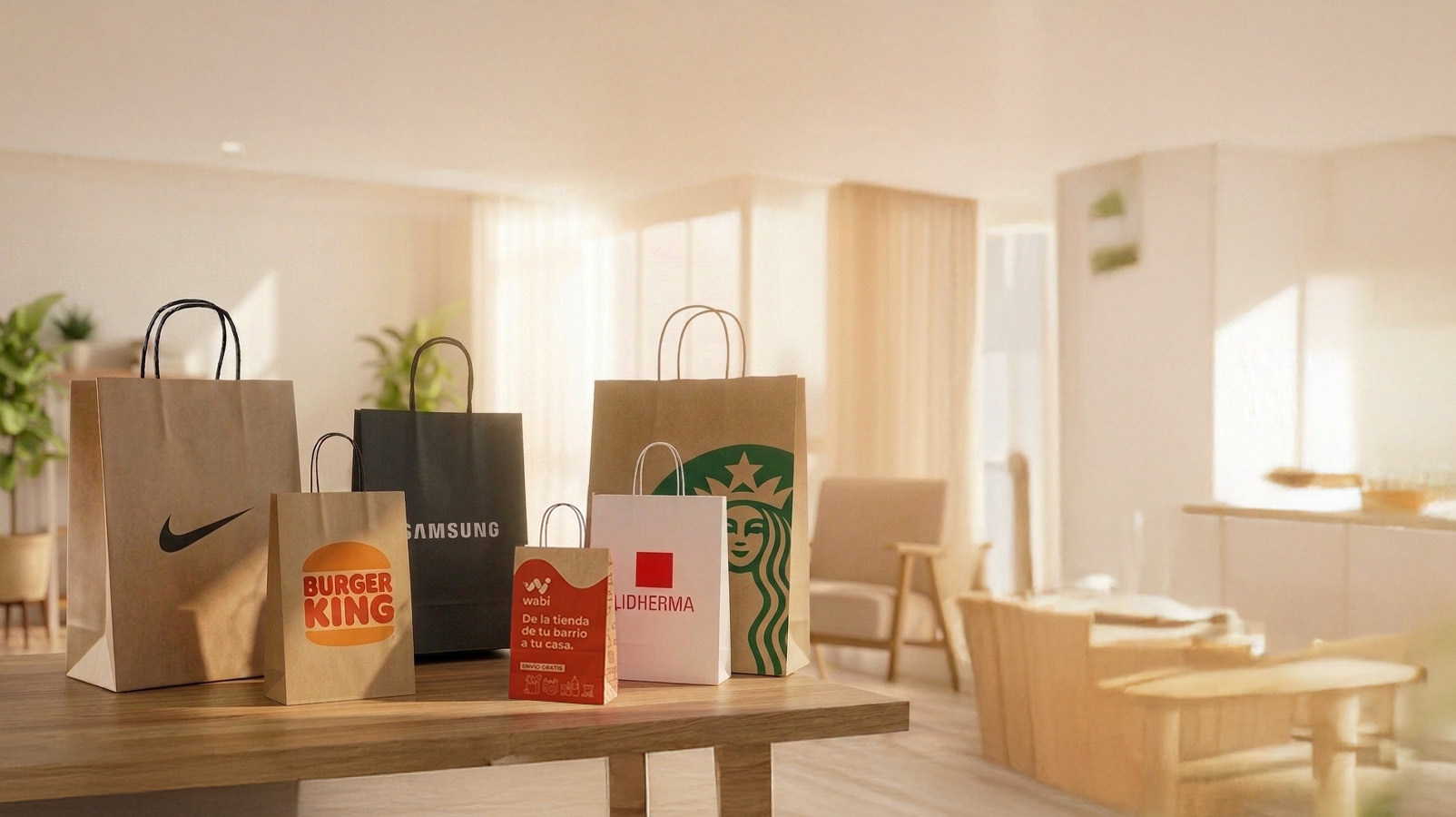 Bolsas personalizadas para negocios y bolsas kraft mayoreo